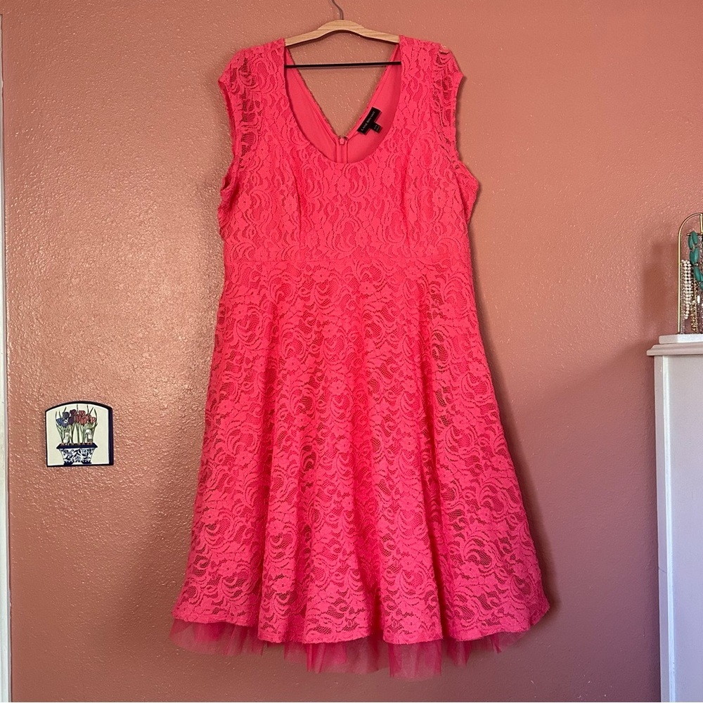 Lane Bryant Pink Lace Dress
